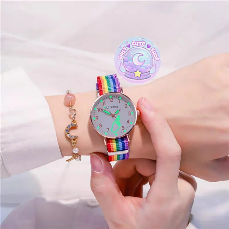 Rainbow Cute Watch 07 /ست دستبند و ساعت