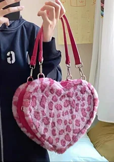 کد ۰۴۶۶ Cute Fluffy Heart Bag کیف