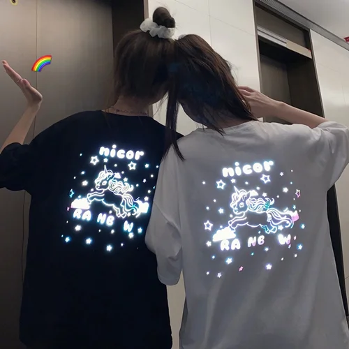 تیشرت شبرنگ / بلک لایت یونیکورن