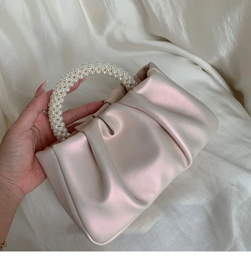 کیف کرومی دسته مرواریدی ترند کد 690