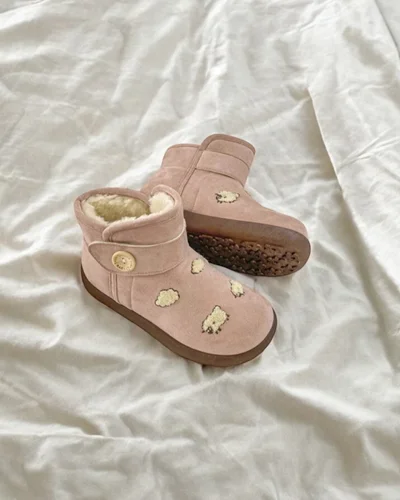 بوت مخمل کیوت زنانه مدل ببعی برجسته