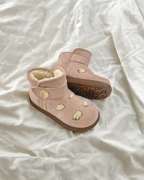 بوت مخمل کیوت زنانه مدل ببعی برجسته