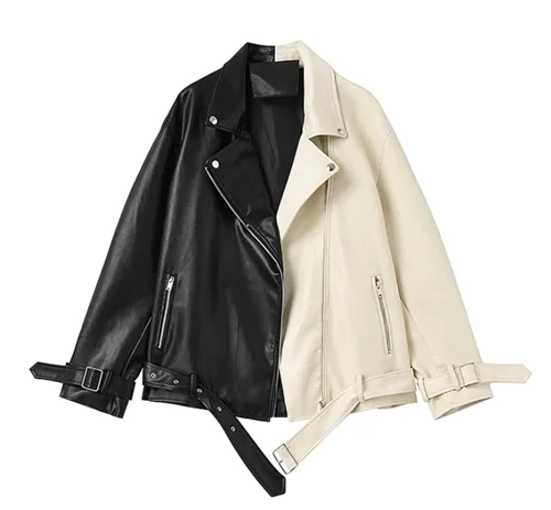 کت چرمی دو رنگ ترند 2024 کد 739