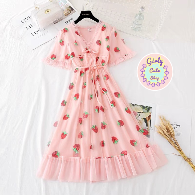 Cute Strawberry Dress کد 0349